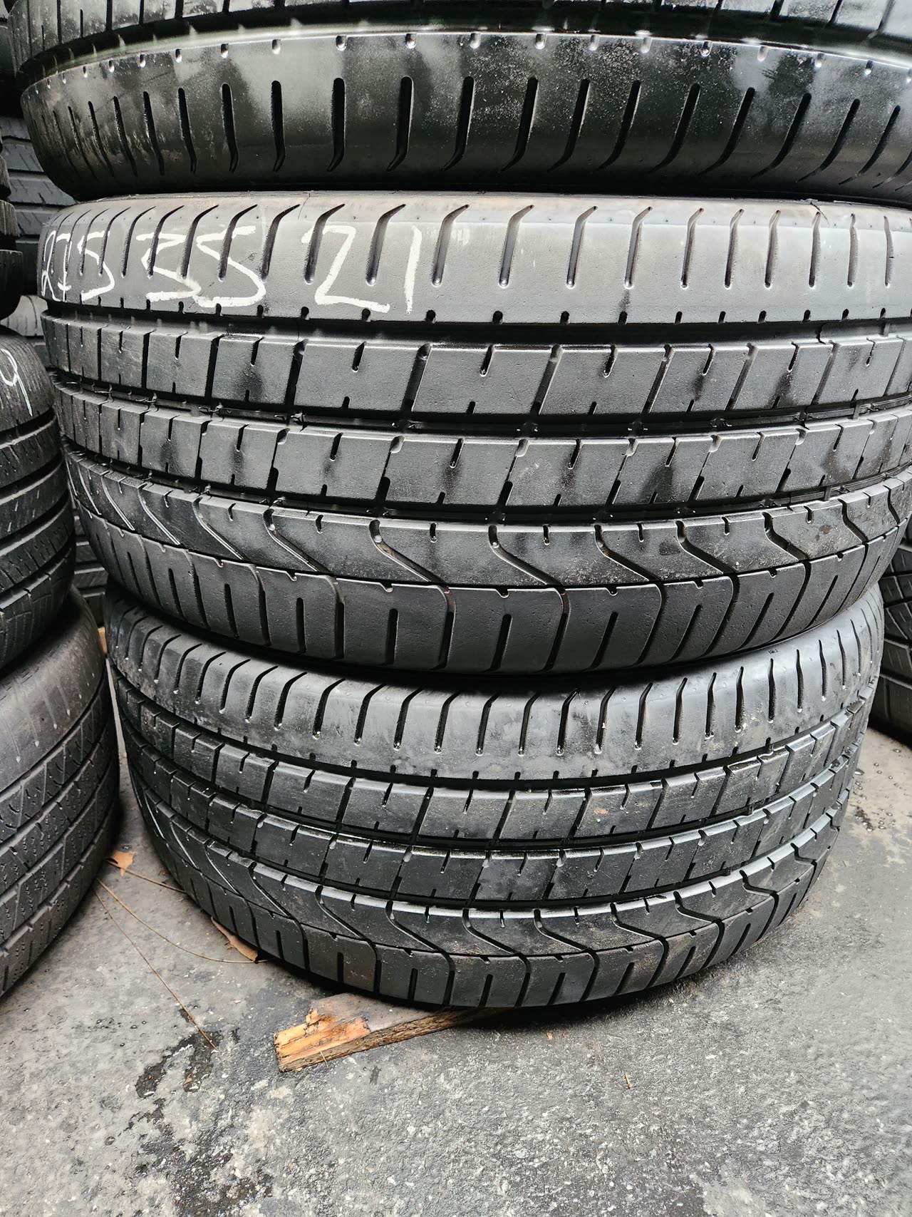 Tire work on the shop floor at Midtown Tire